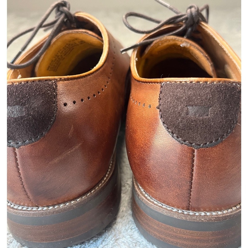 Florsheim Fuel Wingtip Oxford Mens Tan Leather Dress Shoes‎ 15172-221 Size 9.5M - Picture 4 of 7